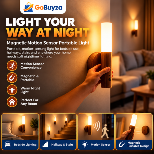 Magnetic Motion Sensor Portable Light