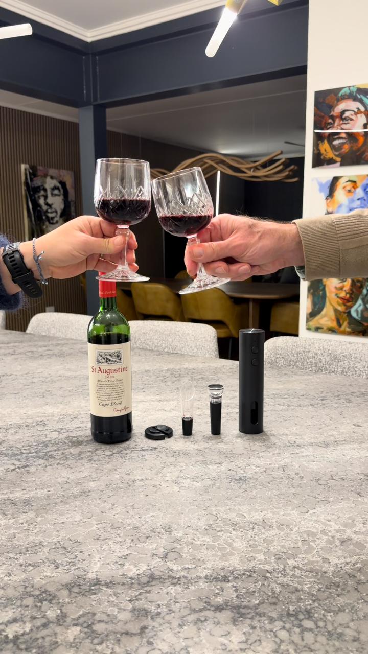Electric Wine Opener Set – 4-Piece Gift Set