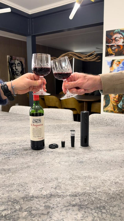 Electric Wine Opener Set – 4-Piece Gift Set
