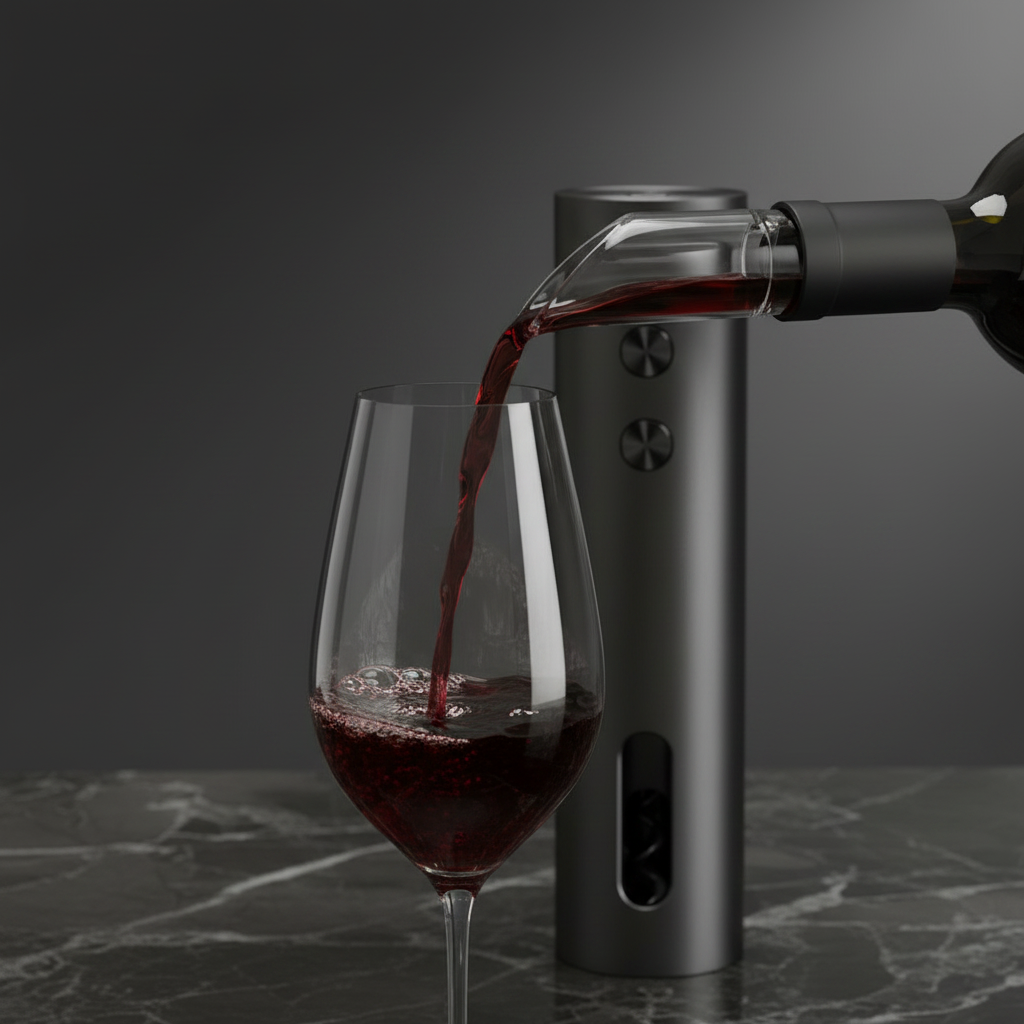 Aerator pouring shot