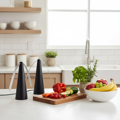 Cone Fan on Kitchen Countertop