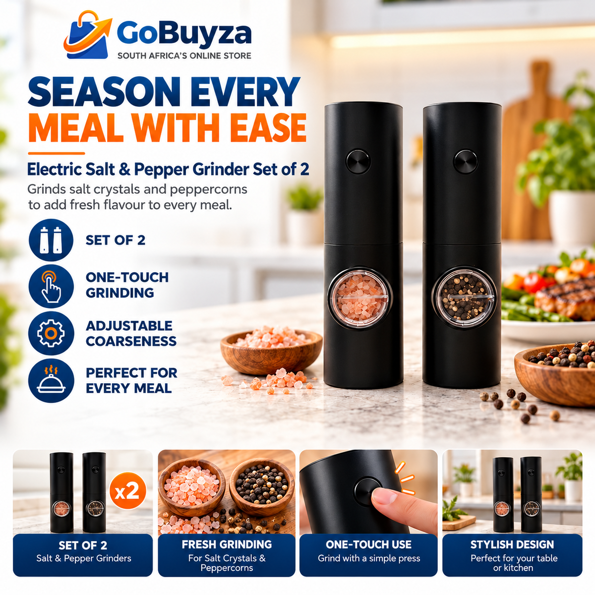 Electric Salt & Pepper Shakers