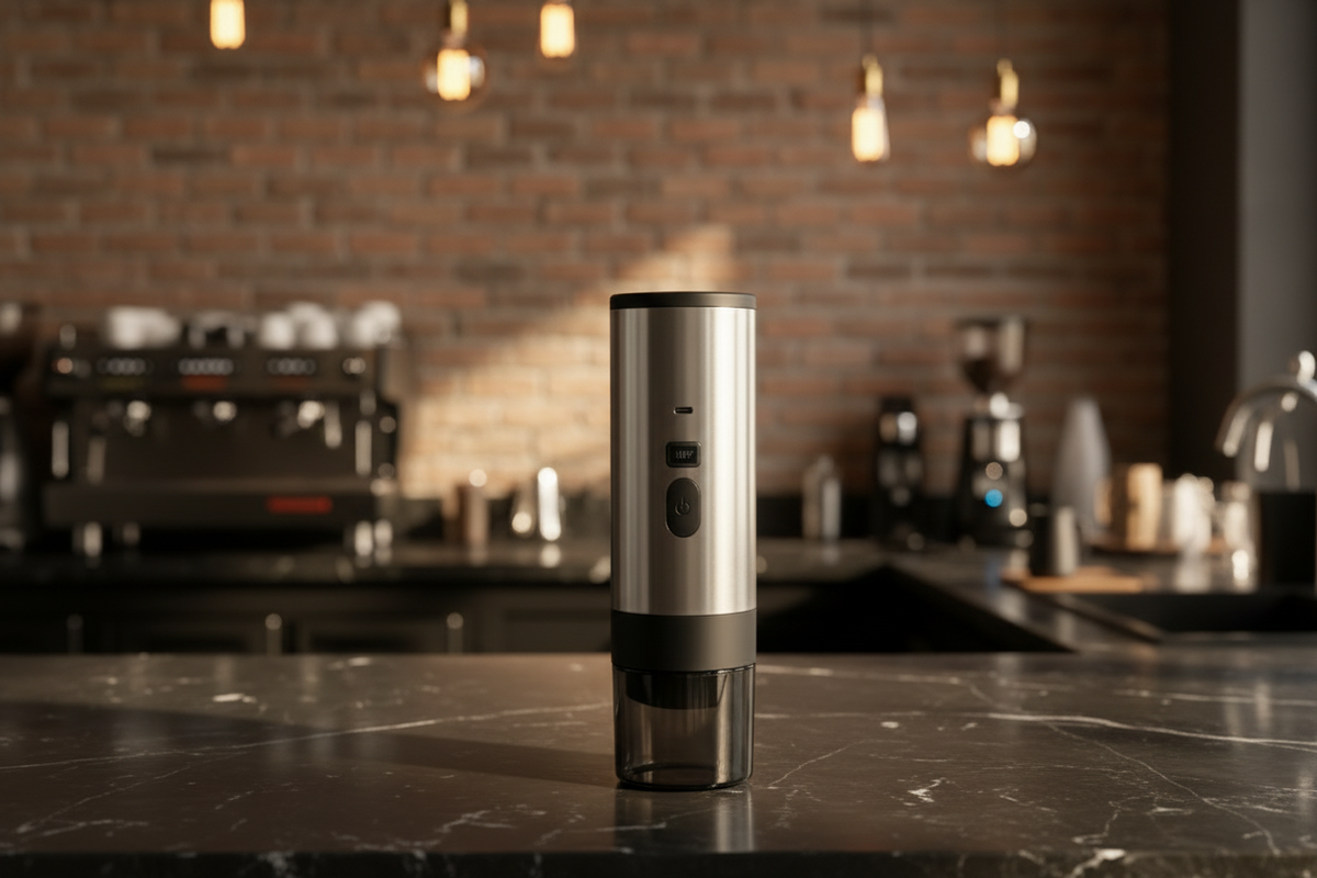 Silver Coffee Grinder - Coffee Bar