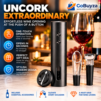 Electric Wine Opener Set – 4-Piece Gift Set